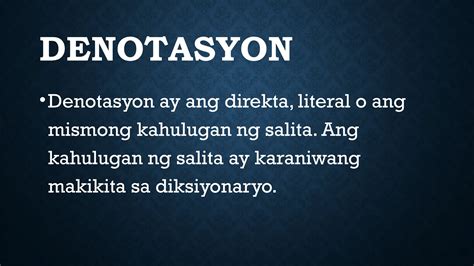 DENOTASYON: Tagalog.